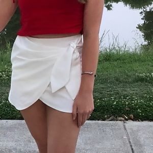 White wrap skirt